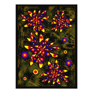 Abstract flowers photo print