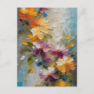 Abstract Flowers Postcard