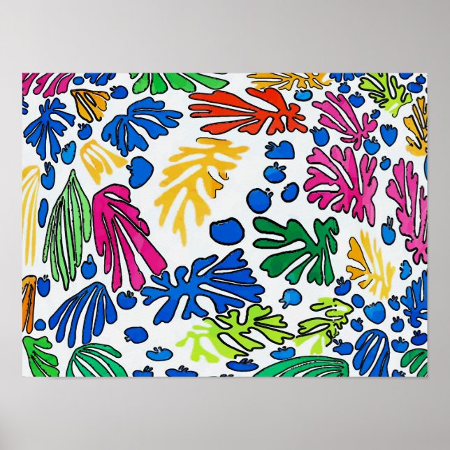 Abstract Flowers Poster (Front)
