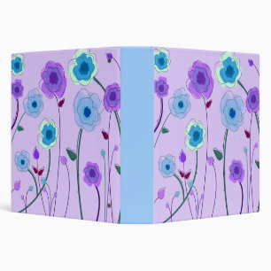 Abstract Flowers School Binder