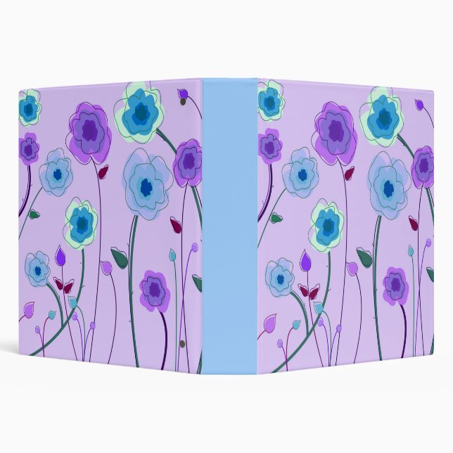 Abstract Flowers School Binder (Background)