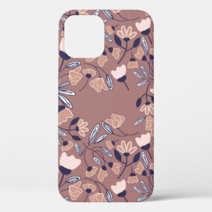 Abstract flowers seamless pattern. Colourful backg iPhone 12 Case