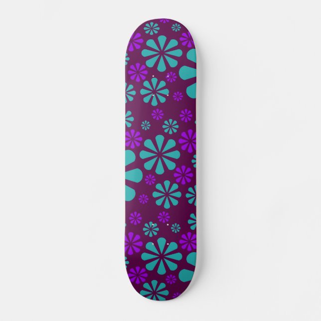Abstract Flowers skateboard (Front)