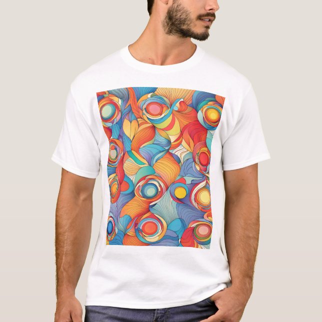 Abstract Flowers T-Shirt (Front)