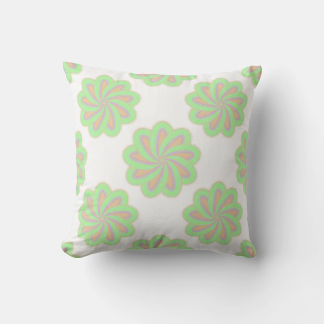 Abstract flowers. throw pillow (Front)