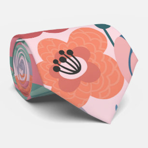 Abstract Flowers  Tie