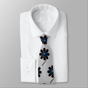 Abstract Flowers  Tie