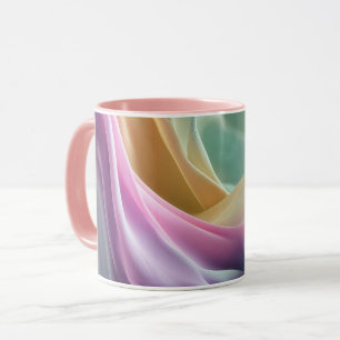Abstract flowing pastel fabric texture mug