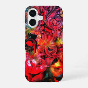 Abstract Fluid Art Design iPhone 16 Case