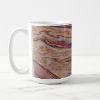 Abstract Fluid Art Mug - Pink Gold Violet Acrylic 