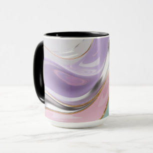 Abstract Fluid Art Pastel Mug – Trendy Pastel Art