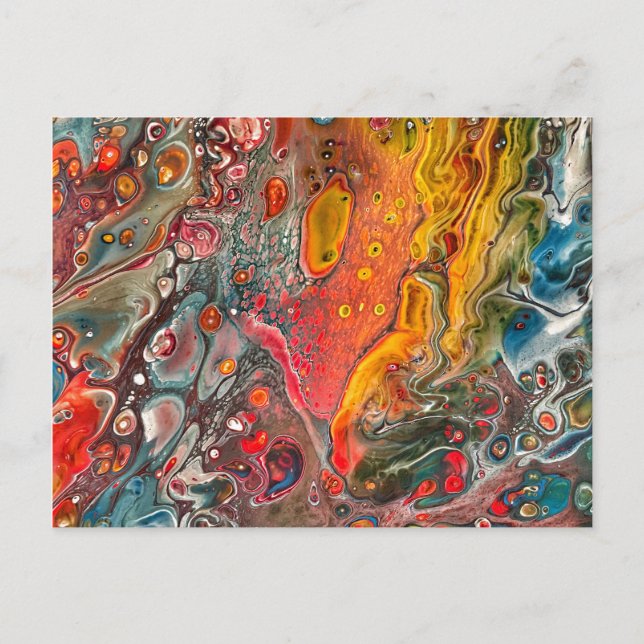 Abstract fluid art postcard (Front)