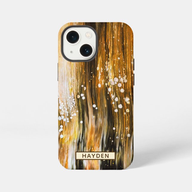 Abstract Fluid Art Pour Personalized iPhone Case (Back)