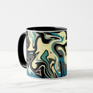 Abstract Fluid Art with Earthy Tones Mug
