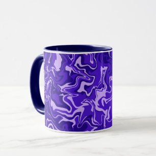 Abstract Fluid Design in Purple Shades Mug