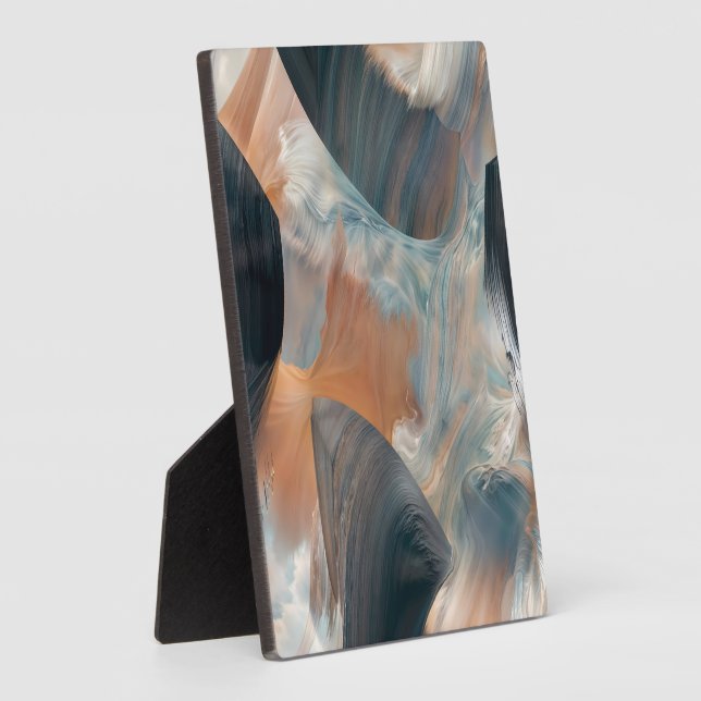 Abstract Fluid Dreamscape Flow Art Plaque (Side)
