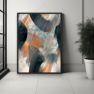 Abstract Fluid Dreamscape Flow Art Poster