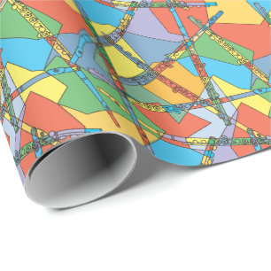 Abstract Flutes Wrapping Paper