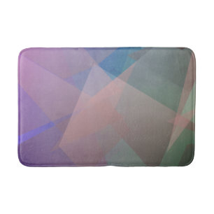 Abstract Flying Particles Geometrical Shapes Bath Mat