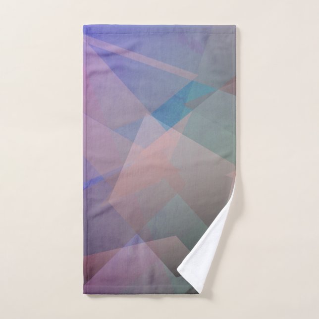 Abstract Flying Particles | Geometrical Shapes Bath Towel Set (Hand Towel)