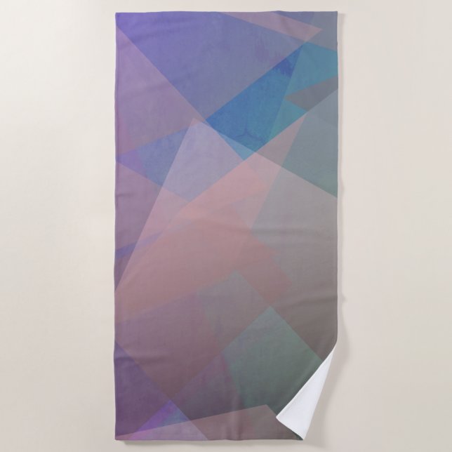 Abstract Flying Particles | Geometrical Shapes Beach Towel (Front)