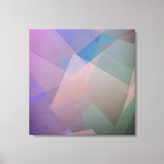 Abstract Flying Particles | Geometrical Shapes Canvas Print (Front)
