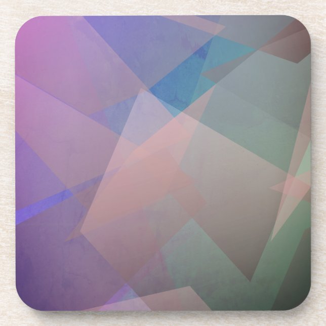 Abstract Flying Particles | Geometrical Shapes Coaster (Front)