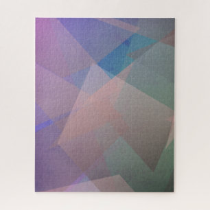 Abstract Flying Particles Geometrical Shapes Jigsaw Puzzle