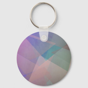 Abstract Flying Particles   Geometrical Shapes Keychain