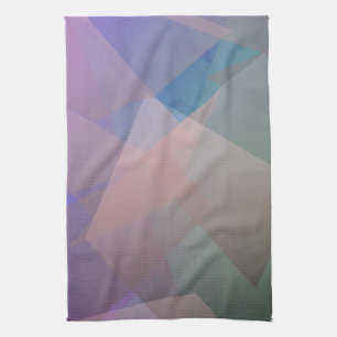 Abstract Flying Particles   Geometrical Shapes Kitchen Towel