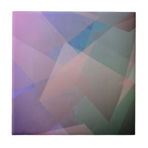 Abstract Flying Particles Geometrical Shapes Tile