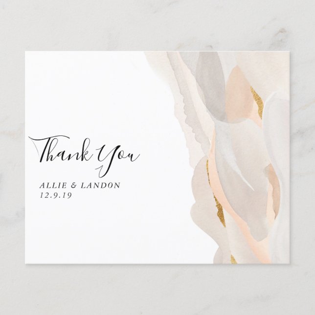 Abstract Foil Thank You Card | Budget (Front)