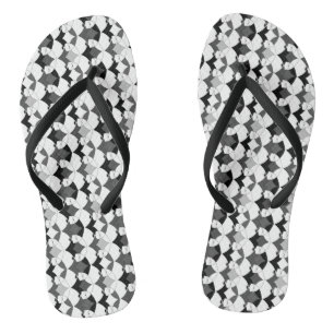 Abstract folk african ethno traditional native flip flops