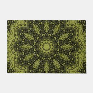 Abstract folk mandala ethno traditional ornamental doormat