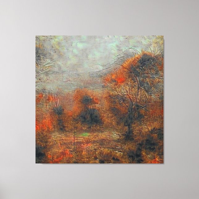 Abstract forest in red - brown.  canvas print (Front)