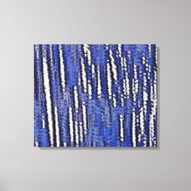 Abstract Forest Royal-Blue Canvas Print (Front)