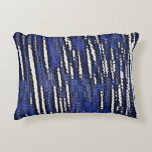 Abstract Forest Royale-Blue Accent Pillow