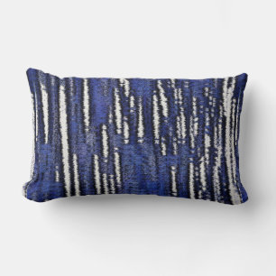 Abstract Forest Royale-Blue Lumbar Pillow
