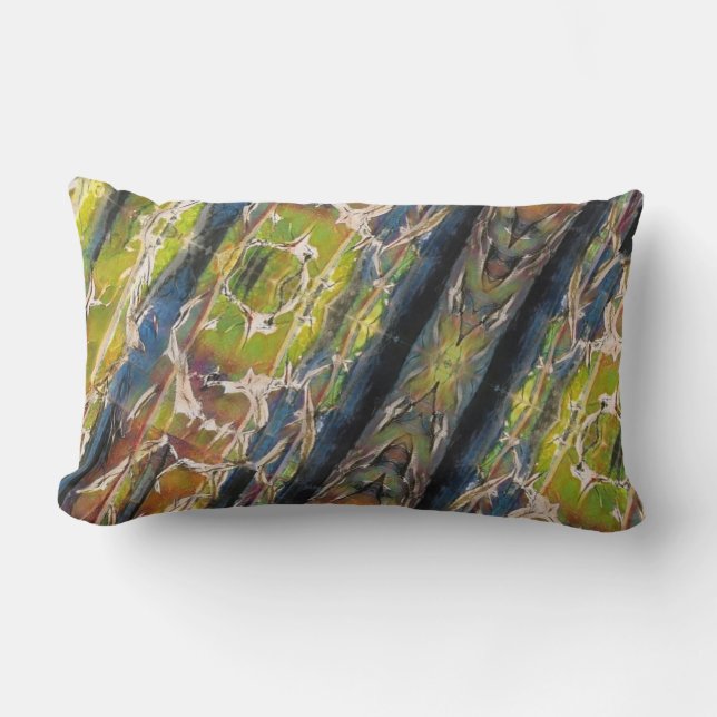Abstract forest through the trees lumbar pillow (Front)