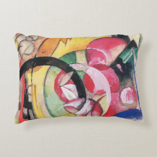 Abstract Forms (aka Coloured Flowers) by Franz Mar Accent Pillow