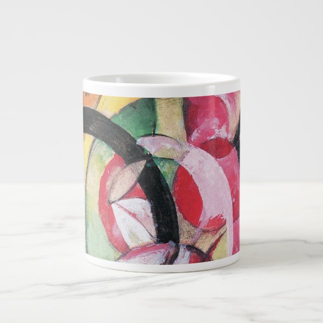 Abstract Forms (aka Coloured Flowers) by Franz Mar Large Coffee Mug (Front)