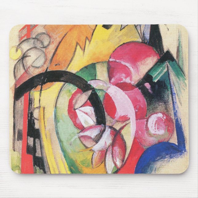 Abstract Forms (aka Coloured Flowers) by Franz Mar Mouse Pad (Front)