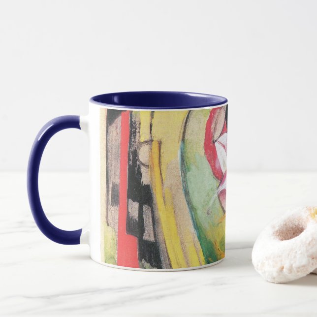 Abstract Forms (aka Coloured Flowers) by Franz Mar Mug (With Donut)