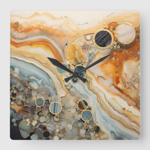 Abstract Fossil Wall Clock