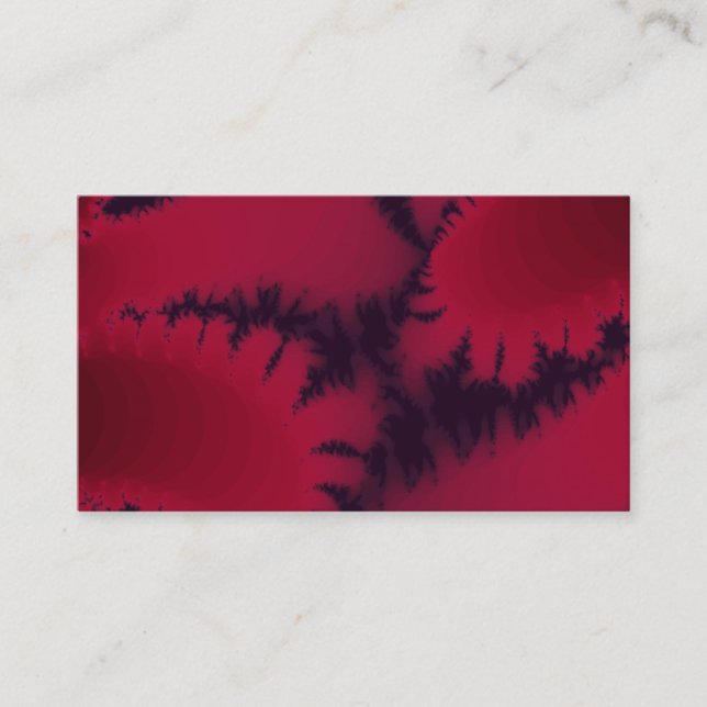 Abstract Fractal Burgundy Plum Fractal Artwork Business Card (Front)