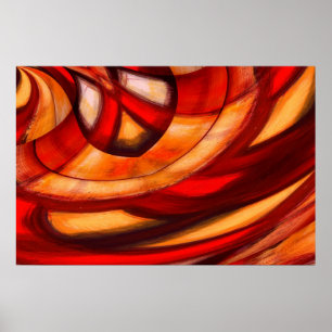 Abstract Fractal Circles Poster Print