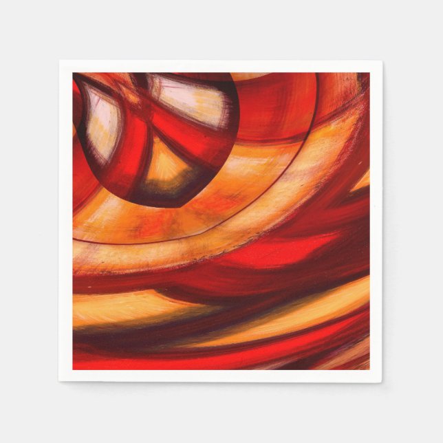 Abstract Fractal Circles Poster Print Napkin (Front)