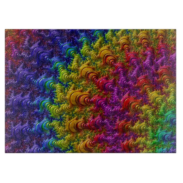 Abstract Fractal Cutting Board (Front)