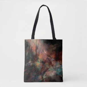 Abstract fractal digital tote bag