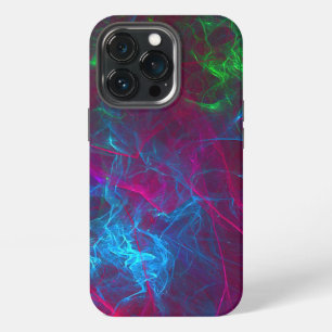 Abstract Fractal Flames Pink Purple Blue Green iPhone 13 Pro Case
